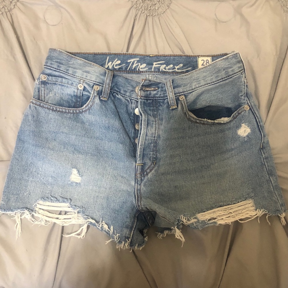 Free People Destroyed Shorts